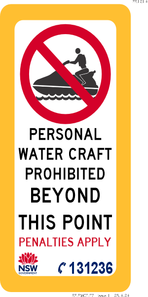 Personal Watercraft Prohibited - pr1214 beyond this point
