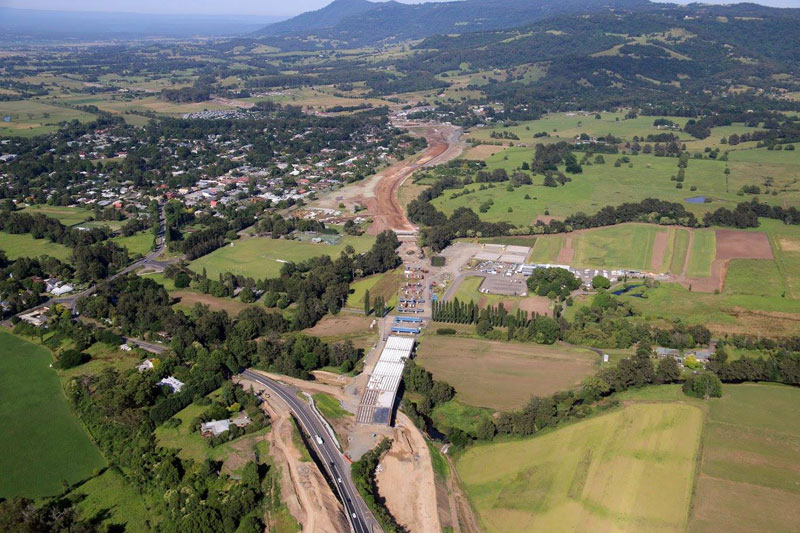 Looking west over the Berry bypass - December 2015