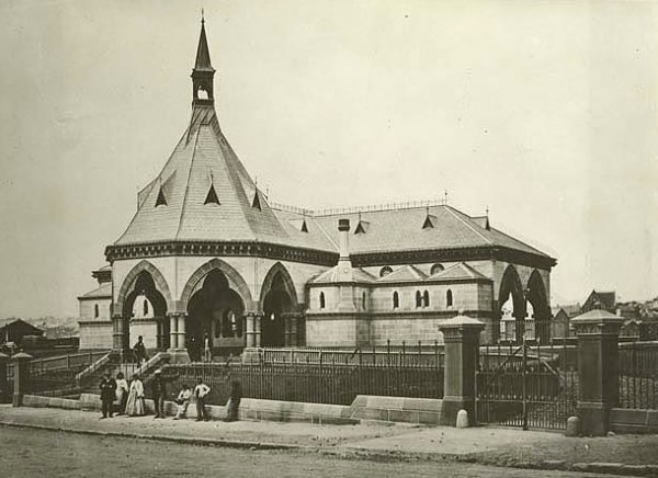 Mortuary Station in c.1871 as viewed from Regent Street.