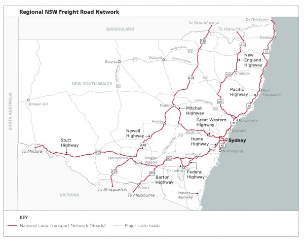 Figure 16: Regional NSW road network
