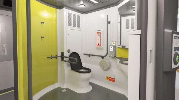 Artist's impression of interior view of the accessible toilets