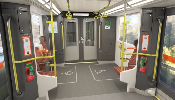 Artist's impression of dedicated space for wheelchairs and priority seating areas