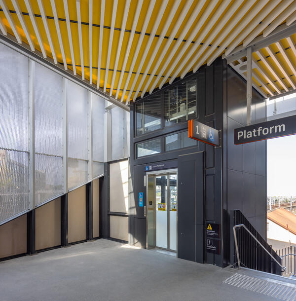 Inside the new Southern Concourse at Redfern Station 