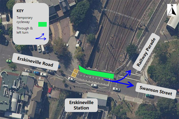 Swanson Street cycleway map