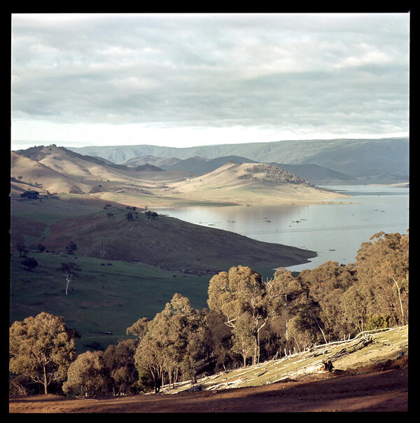 Blowering Reservoir, on the Snowy Mountains Highway south of Tumut, August 1968