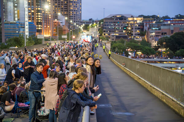 NYE on the Cahill Expressway 2023 - families