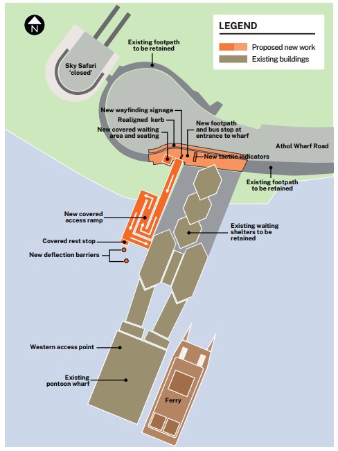 Plan of the proposed Taronga Zoo Wharf Upgrade