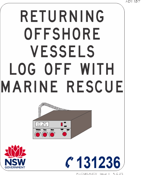 Returning Offshore Vessels Log Off with Marine Rescue - AD1187