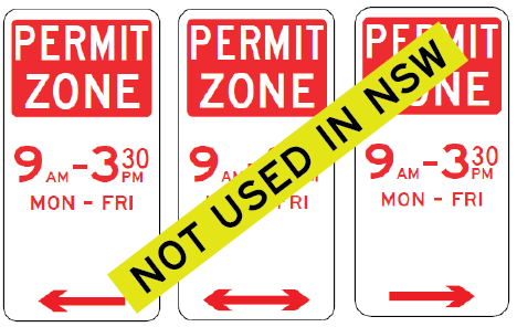 R5-22 - Permit Zone (with times) (Example Only) (Not Used in NSW)