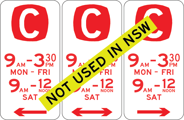 R5-46 - Clearway (with times) (Not Used in NSW)