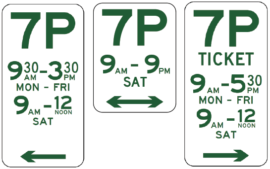 R5-7 - Parking (7 Hour) (Example Only)