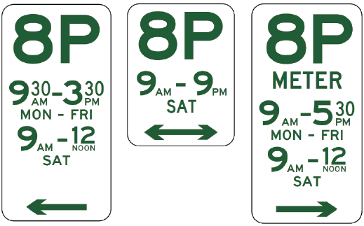 R5-8 - Parking (8 Hour) (Example Only)