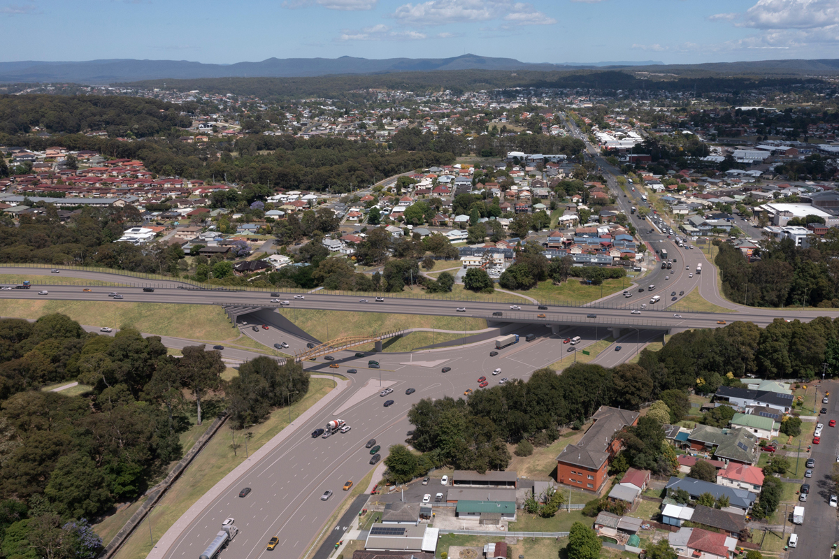 Artistic impression showing bypass route from Jesmond looking west