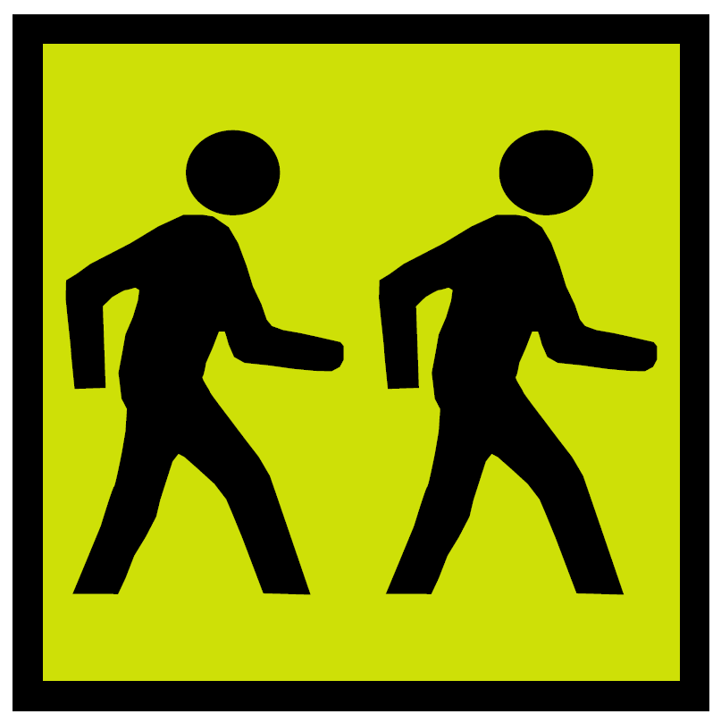 TM9-9-1n(A) - Walkers Ahead (Symbolic) (MMS Insert - To Be used on Multi Message Sign panels Only)