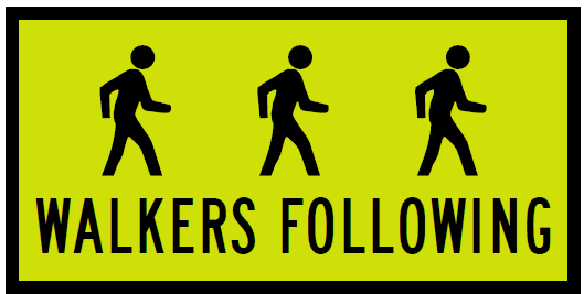 TM9-9-2n(C) - Walkers Following (Symbolic) (Vehicle Mounted Sign)