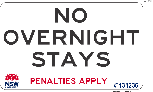 No Overnight Stays Penalties Apply - AD1195