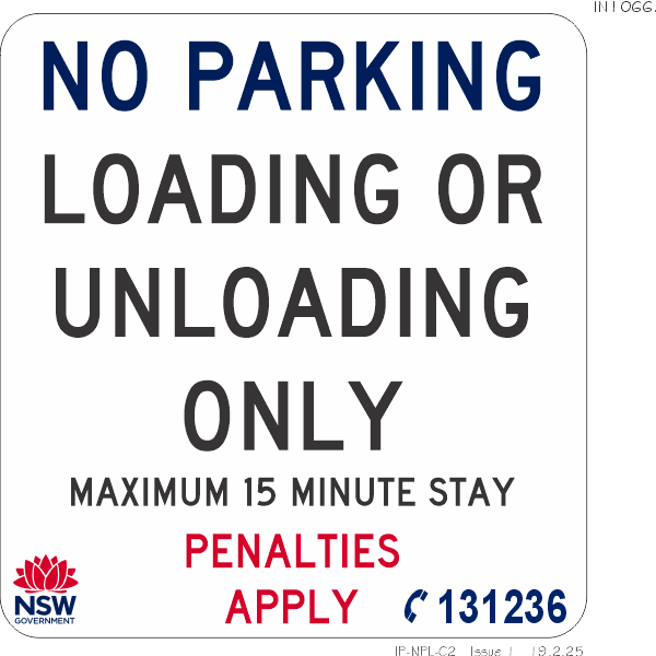 No Parking Loading or Unloading Only Maximum Stay - IN1066