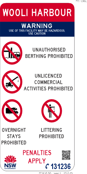 Crown Lands Prohibited Activities - Wooli Harbour - PR1246
