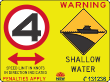 Warning Shallow Water Speed Limit in Knots - WA1148 Double Arrow