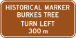 Tourist attraction Turn Left ___ m (Advanced direction) example only - g11-7 Thumb