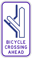 Bicycle Crossing Ahead (interchange exit) - g6-319n Thumb 