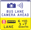 Bus Lane Camera Ahead + Bus lane plate with times (under) - g6-343-3 Thumb 