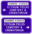 Cemetery &/Or Crematorium (Advance Direction Sign Left or Right) (Example Only) - g7-308n Thumb 