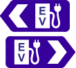 Electric Vehicle Charging Station Fingerboard Direction Sign (Left or Right) - g7-5-1-1n Thumb 
