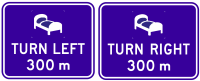 Advance Services Sign, Turn left/right down side road (One services) Example Only - g7-8-1 Thumb 