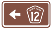 Tourist Drive Route Marker (Advance Direction Left/Right Arrow) (Example Only) - g8-203n Thumb