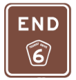 End (Tourist Drive Route Marker - two line) (Example Only) - g8-205-1n Thumb