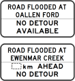 Road flooded - no detour (various examples) - g9-226n Thumb
