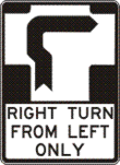Right Turn From Left Only (For Bicycles Only) - r2-21 Thumb 