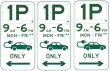 Parking (1p-10p) Times (Various) Mon-Fri Electric Vehicles Only (Left, Right or Repeater) (Example Only) - r5-1-10n Thumb 