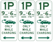 Parking (1p-10p) Times (Various) Mon-Fri Electric Vehicles Only While Charging (Left, Right or Repeater) (Example Only) - r5-1-12n Thumb 