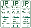 Parking (1p-10p) Times (Various) Mon-Fri Sat-Sun Electric Vehicles Only While Charging (Left, Right or Repeater) (Example Only) - r5-1-13n Thumb 