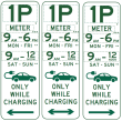 Parking (1p-10p) (Meter) Times (Various) Mon-Fri Sat-Sun Electric Vehicles Only While Charging (Left, Right or Repeater) (Example Only) - r5-1-15n Thumb 
