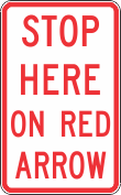 Stop Here On Red Arrow - r6-14 Thumb 
