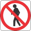 Pedestrians Prohibited (Symbolic) - r6-15 Thumb 