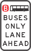 Buses Only Lane Ahead - r7-8-5n Thumb