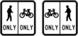 Separated Footway (pedestrian on left or right) - r8-3 Thumb 