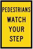 Pedestrians Watch Your Step (Mms Insert - To Be used on Multi Message Sign panels Only) - tm8-1_d Thumb 