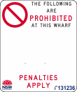 'Items Prohibited at Wharf; Alcohol Consumption, Obscene Language, Indecent Behaviour' - ad1081 Thumb 