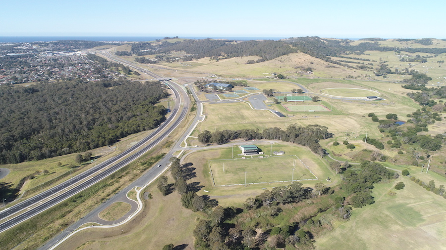 New motorway near Croome Regional Sporting Complex facing south