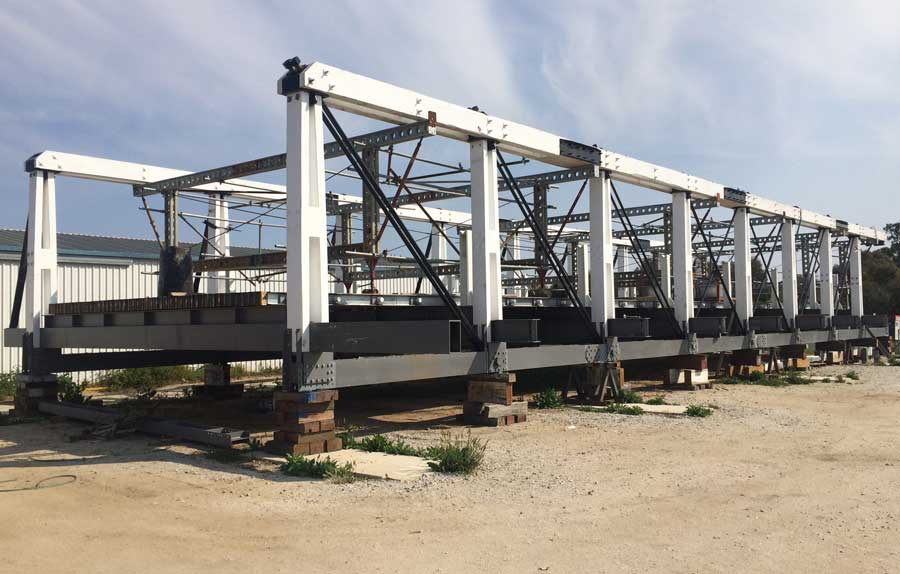 Barham truss span 4 assembly in Koondrook