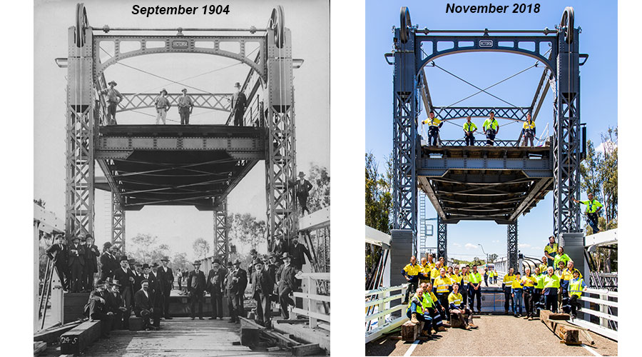 Barham Bridge construction crew re-creation