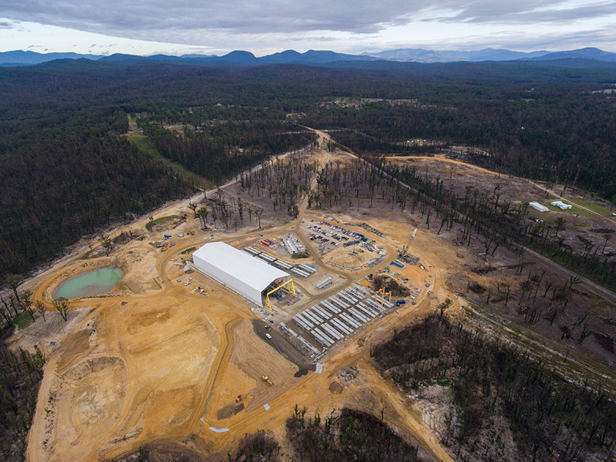 Aerial of pre-cast facility 14 May 2020