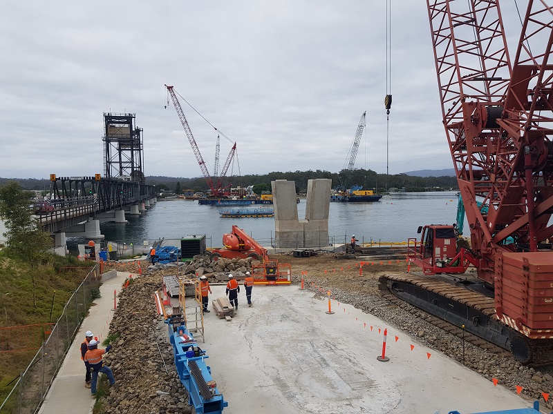 Northern foreshore - pile cap construction complete Dec 2019