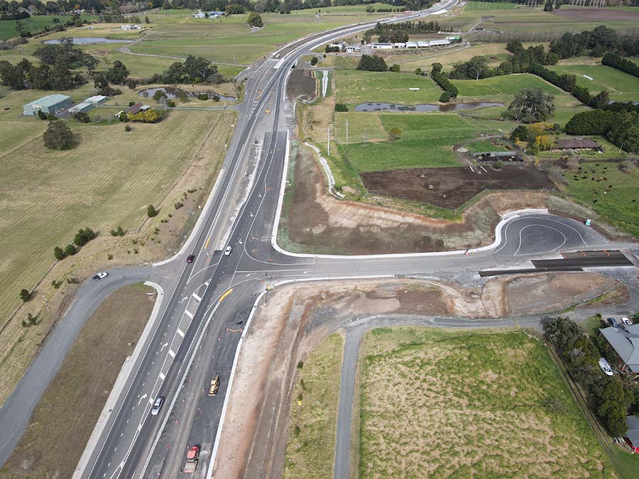 The northern end of the project and Croziers Road U-turn facility