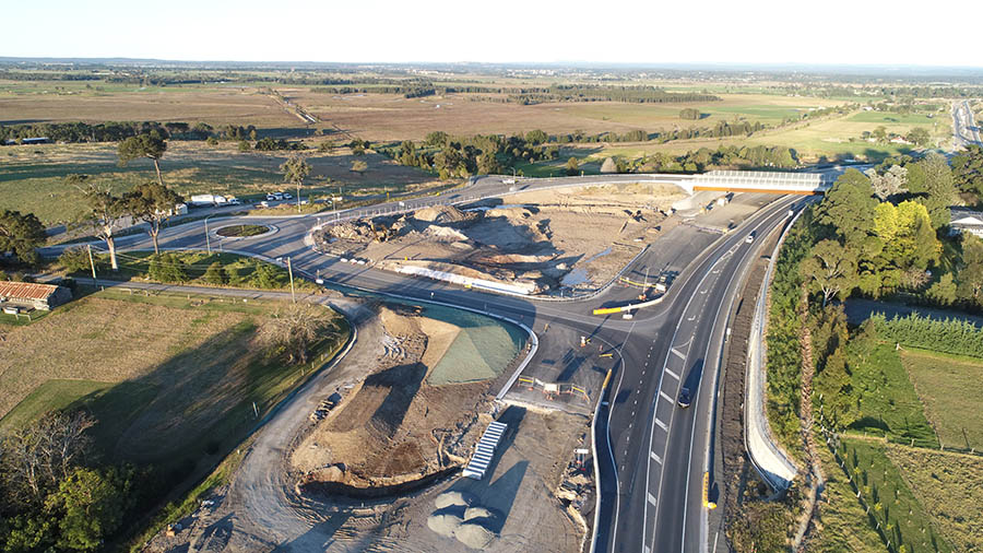 Strong Road interchange looking south